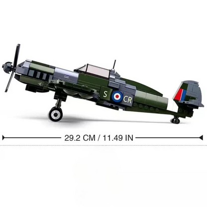 WWII RAF Fighter Plane + Pilot Figure